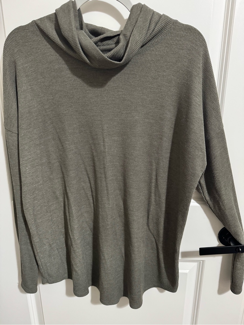 a new day Olive Ribbed Knit Long Sleeve Top - Size Large
